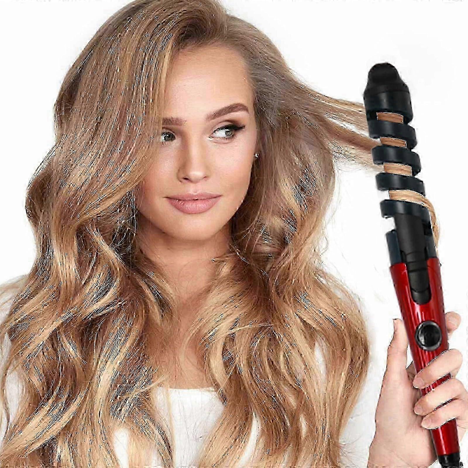 Automatic Curling Iron Ceramic Auto Hair Curler - Detangle Scald-Free Fast Heating One-Click Automatic Rechargeable