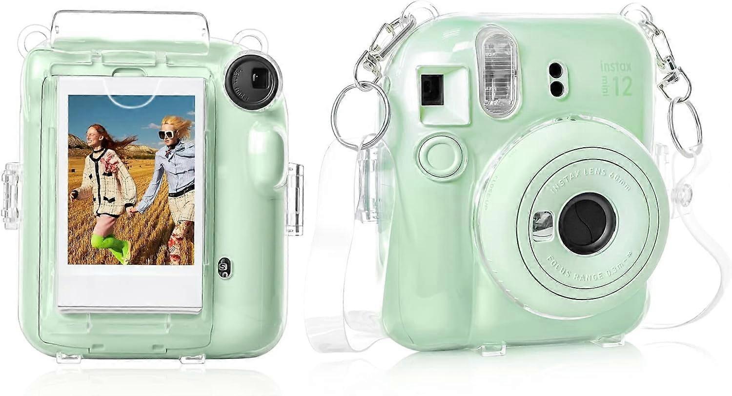 Clear Case Compatible with Fuji Instax Mini 12, Polaroid Hard Carrying Case Bag for Fujifilm Instax Mini 12