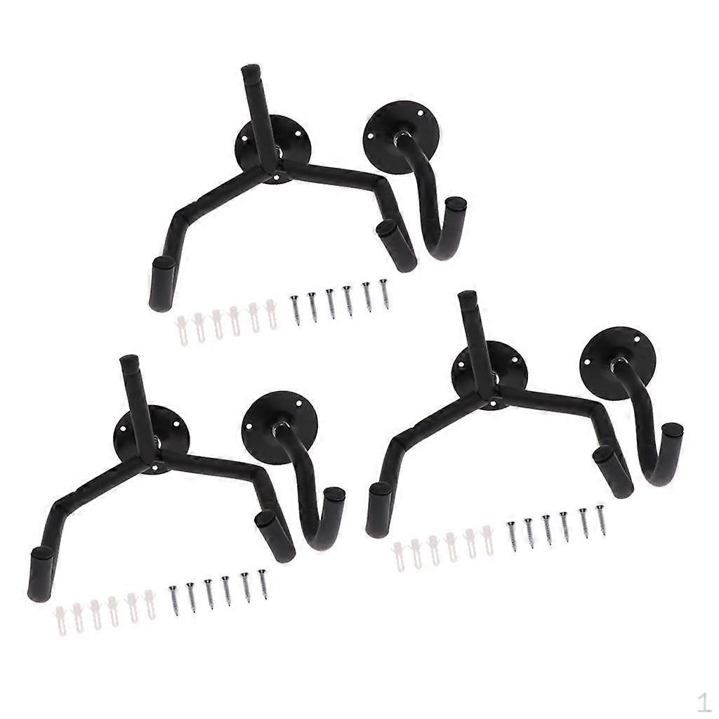 3Pcs Universal Guitar Mount hanger Safety Hook Black for