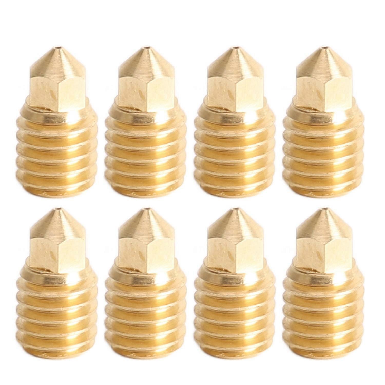 8Pcs 3D Printer Brass Nozzle Hotend Replacement for Bambu Lab X1c P1p 1.75 0.4mm High Temperature We