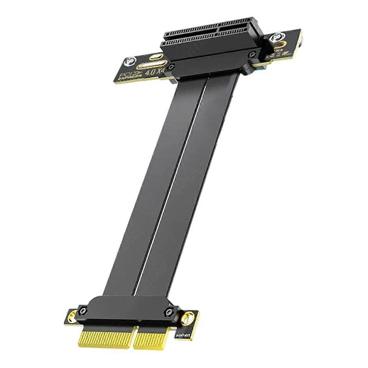 PCIe 4.0 X4 Riser Cable 90-180 Angle PCIe Extension Cable for Mining Rig Card Network Card Captur