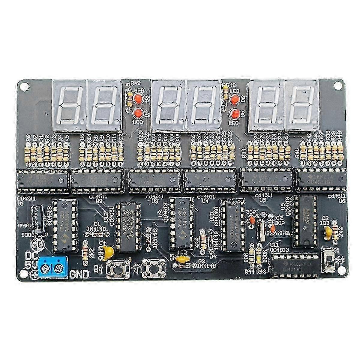 Dc 4.5v-5.5v 6-bit Digital Circuit Clock Kit Electronic Clock Teaching And Training Welding Product