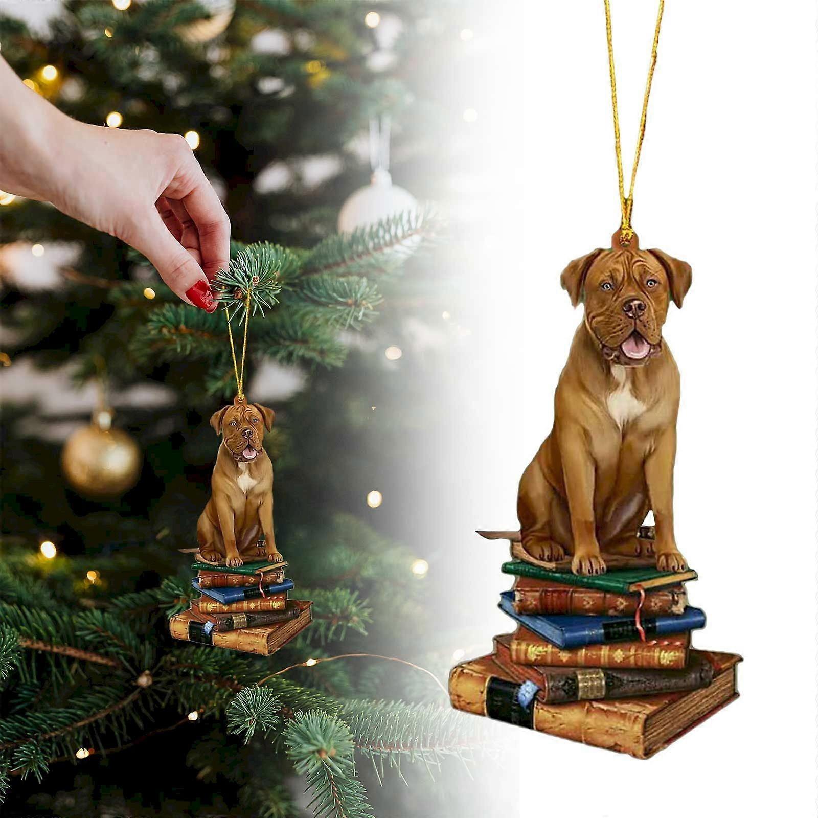 Christmas Tree Dog Ornament, Shatterproof Craft Decor, Part of Annual Edition Collection, Compatible with C