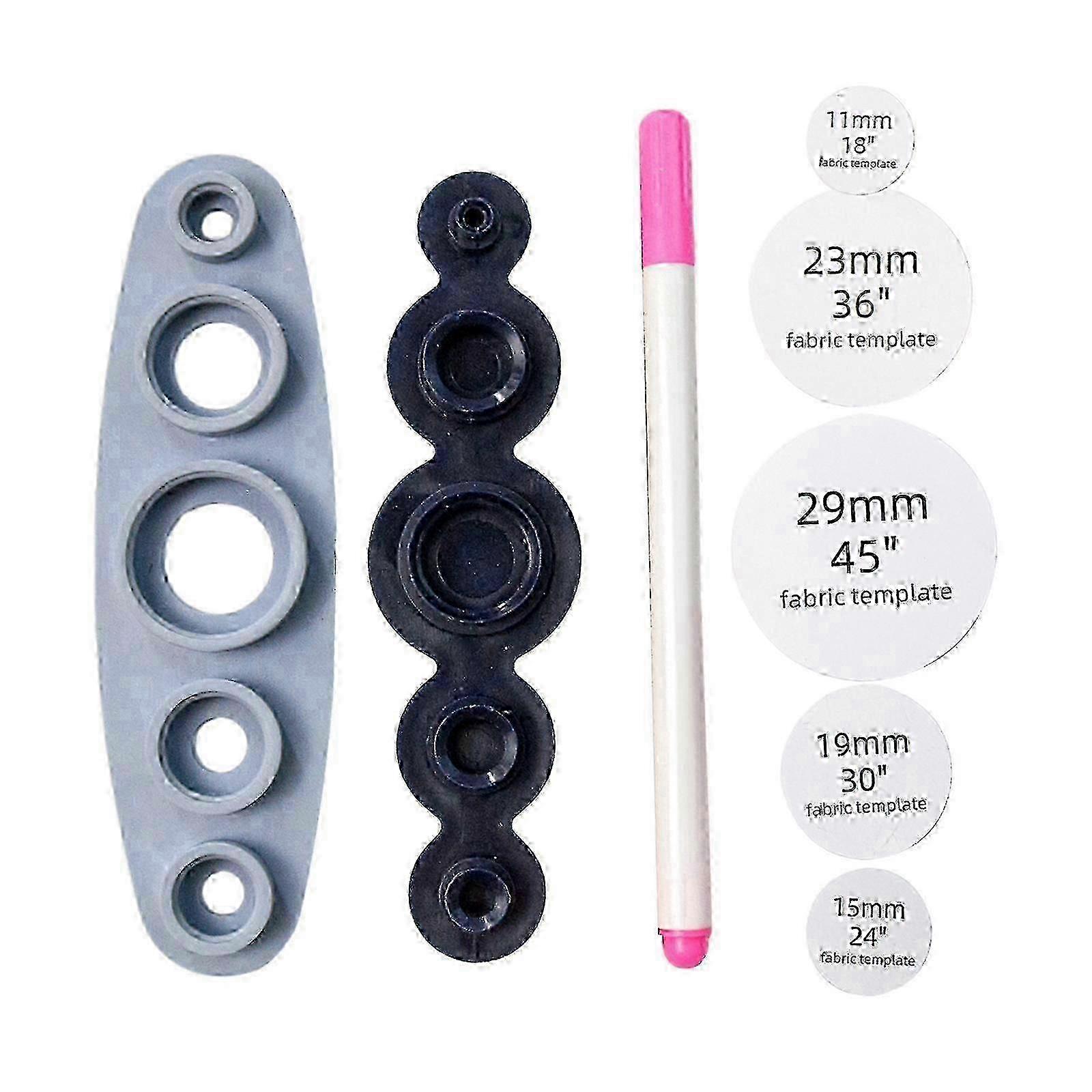 Button Maker Machine 5 Sizes Fabric Covered Buttons for Jeans Jacket Luggage