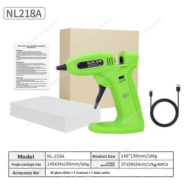 Portable unplugged hot melt adhesive gun with wireless lithium battery and USB charging
