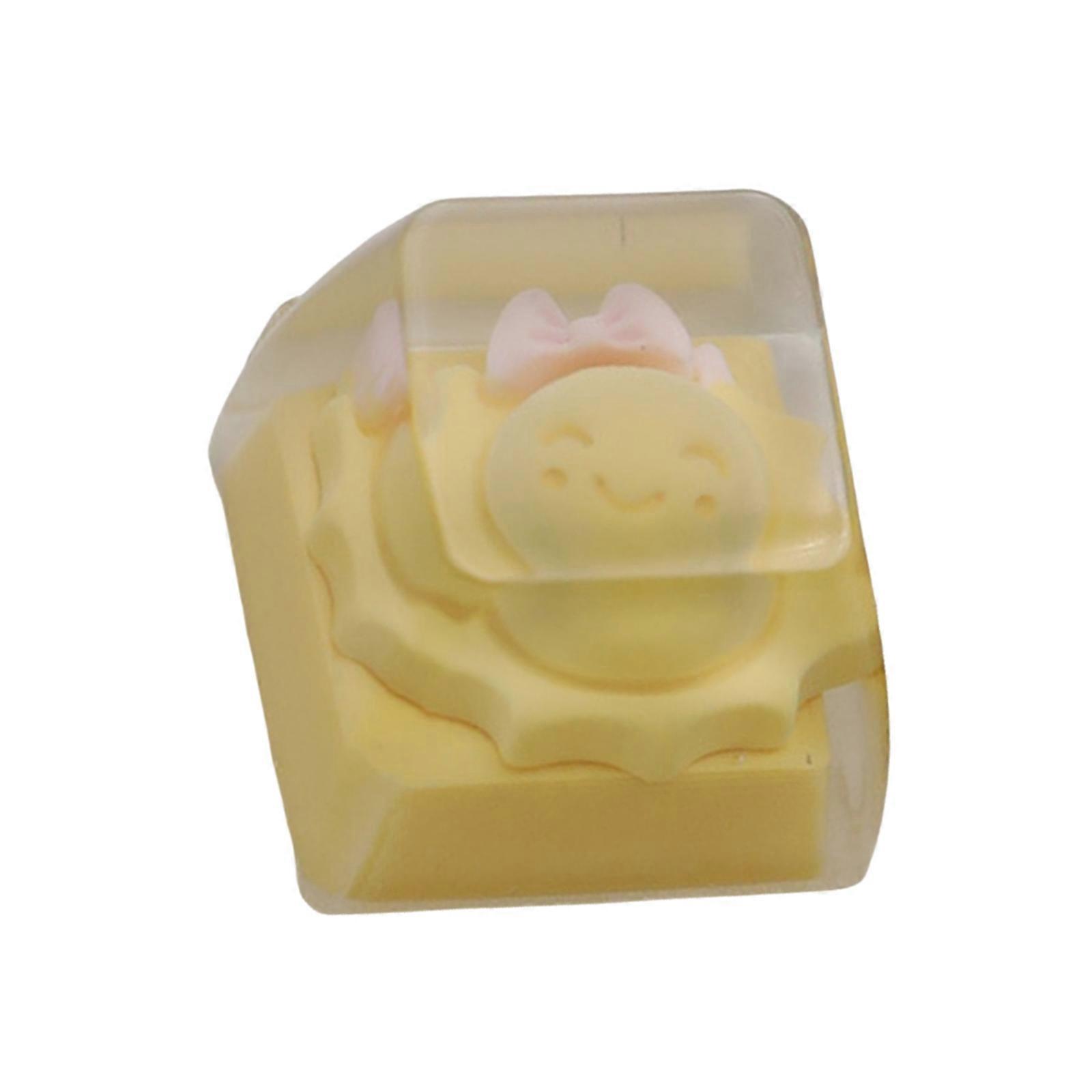 Resin Mechanical Keyboards Keycaps Cartoon Style Optional Design Clear Protective Shell Cute Keycap Multicolor