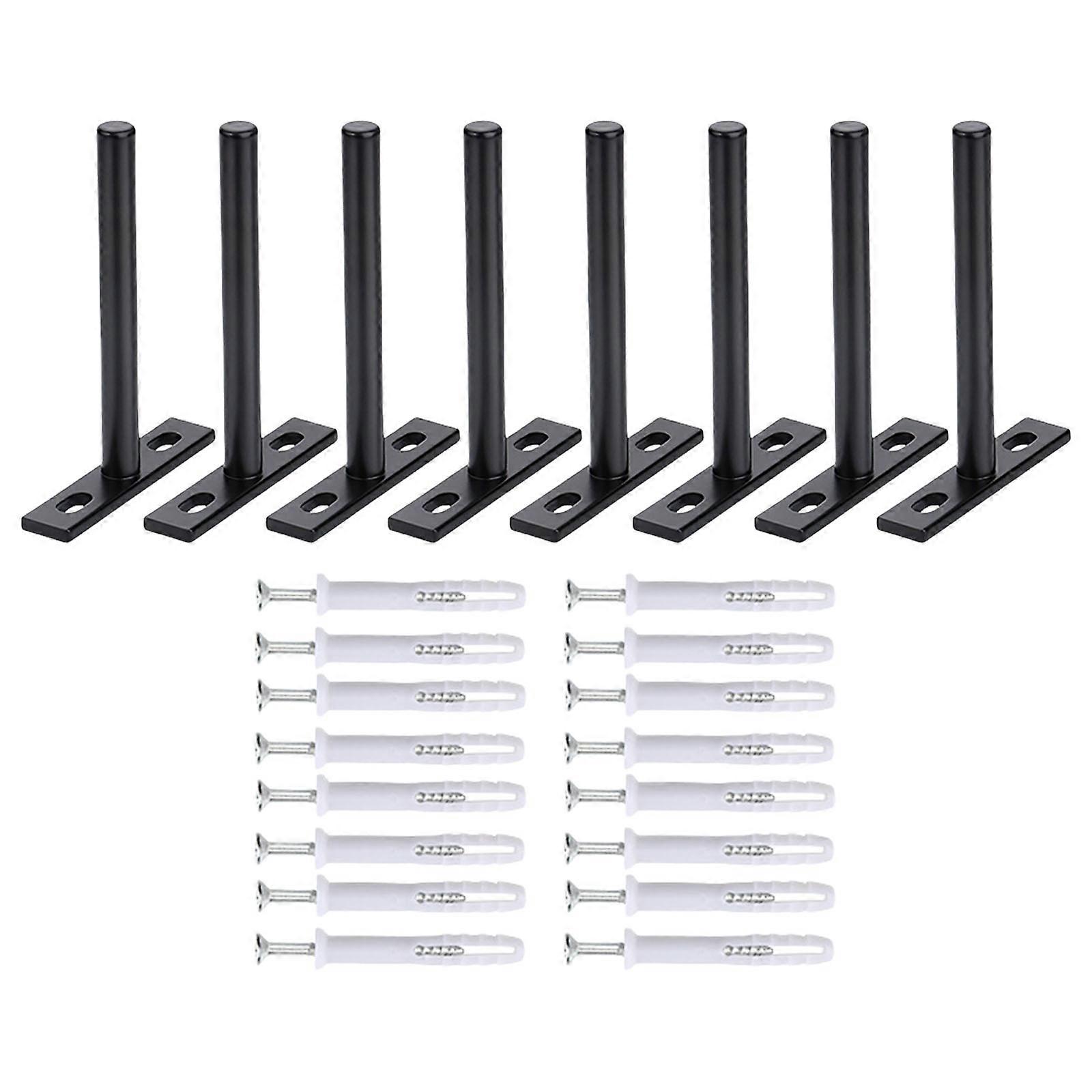 4/6/8pcs Steel Concealed Shelf Brackets Wall Mounted Concealed  Shelf Supports Upgrades for Creating  Storage Space Multicolor