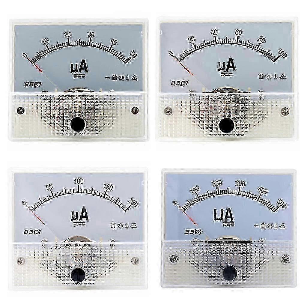 w Rectangle Panel Mounted Current Meter Ammeter Tester 50uA 100uA 200uA 500uA