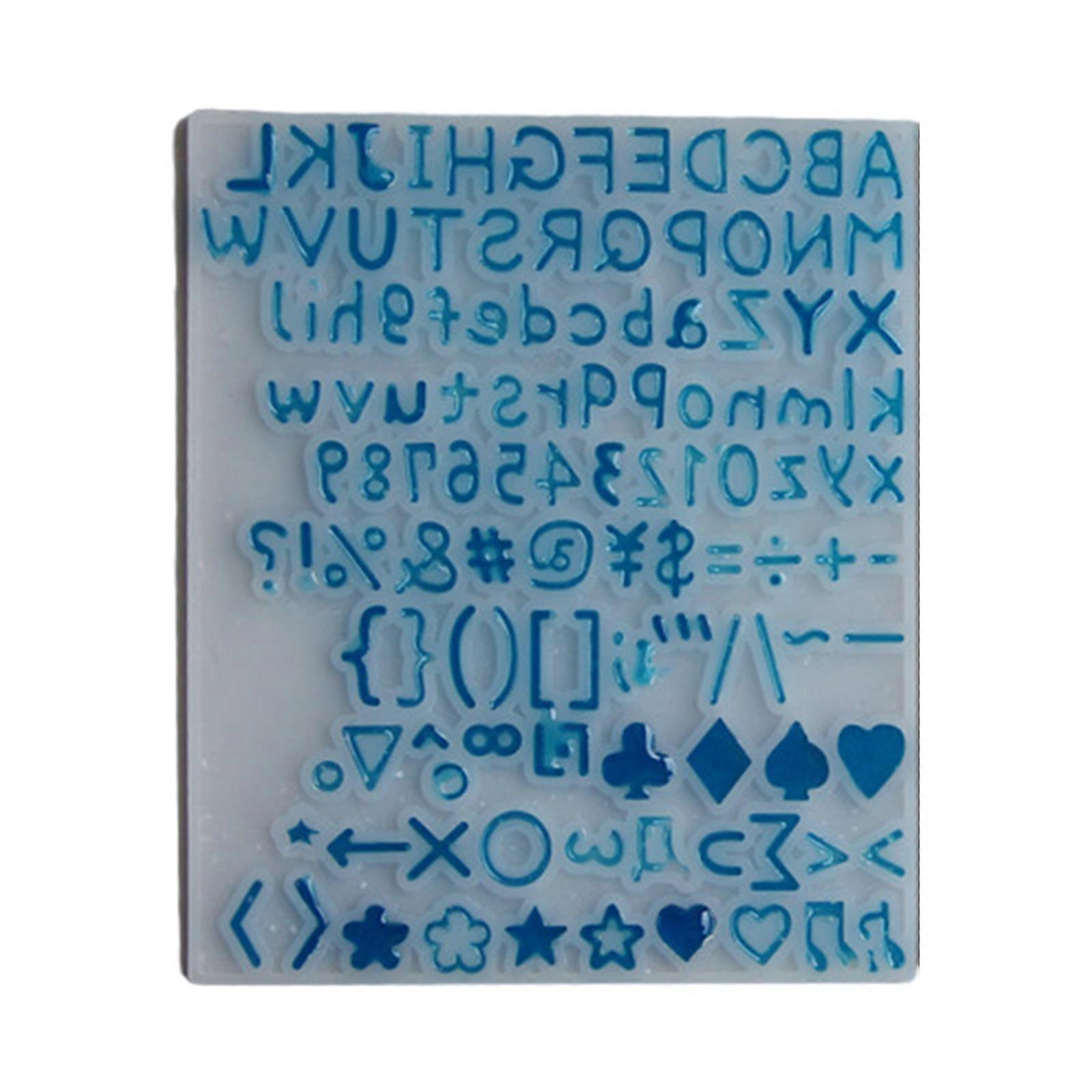 Flexible Small Silicone Mold Unique Resin Craft Moulds Letter and Number Shape Easy Monitoring Molds Silicone Texture Multicolor