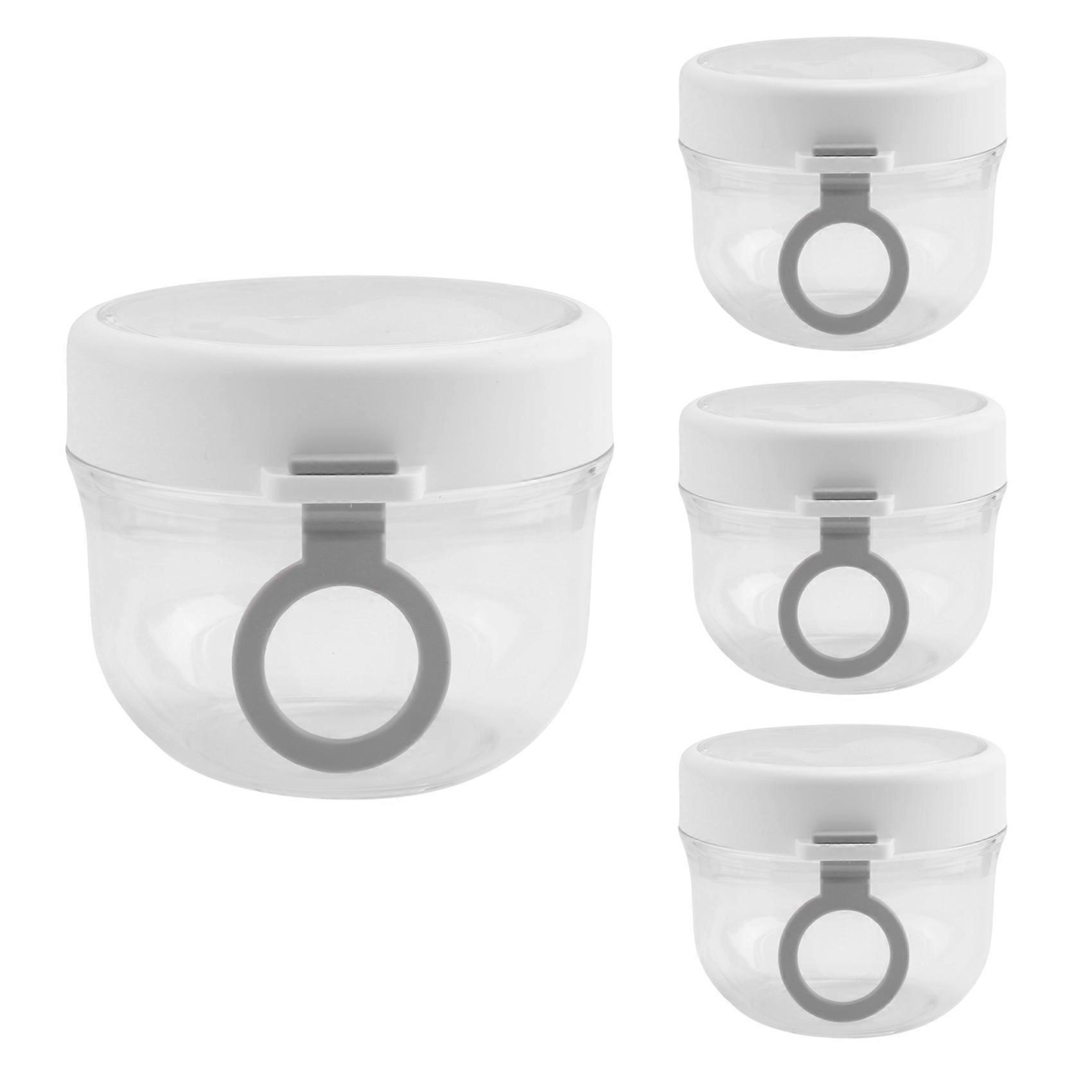 4 Pcs Overnight Oats Container with Lids and Spoons, 20Oz Overnight Oats Jars Airtight Yogurt Container for Milk, Fruit