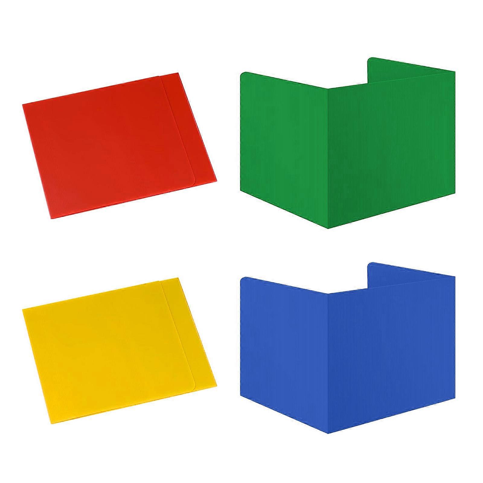 4Pieces Classroom Privacy Shields Desk Dividers Easy to Clean Student Desk Privacy Folder lassroom Desk Divider Shields  color