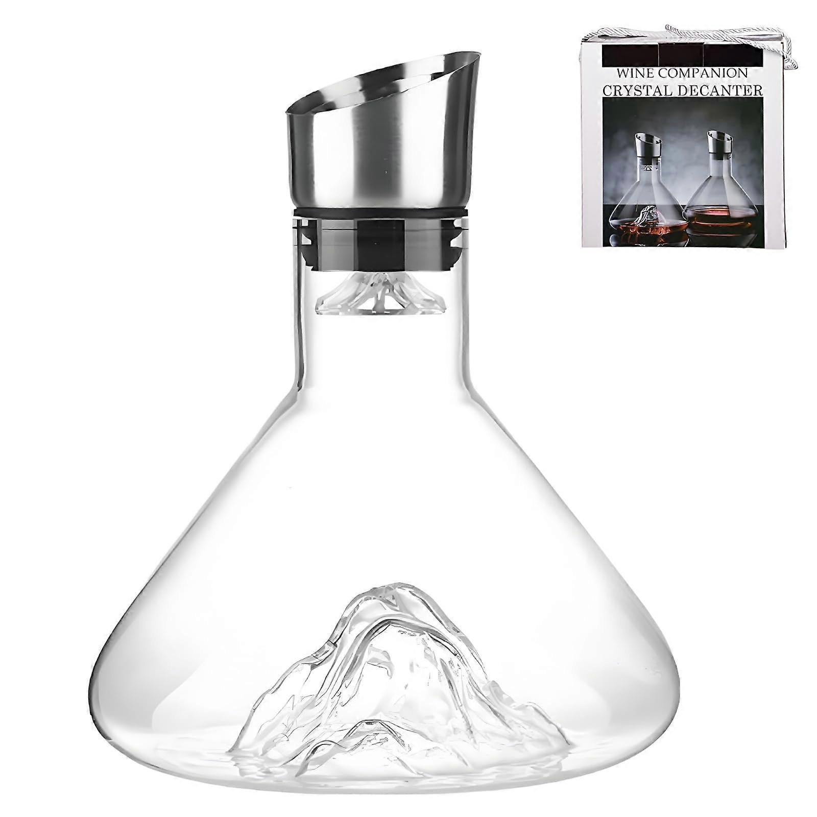1500ml Glass Wine Decanter with BuiltIn Dispenser and Aerator for Red Wine Serving