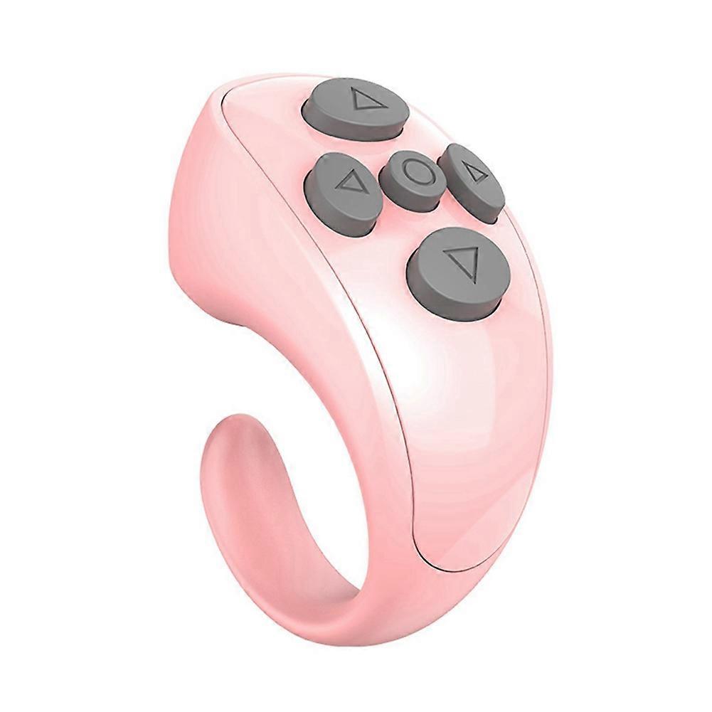 Ring Controller E-Book Page Turner Remote Control Ring Music Video Controller for Tiktok IOS Android Laptop Pink