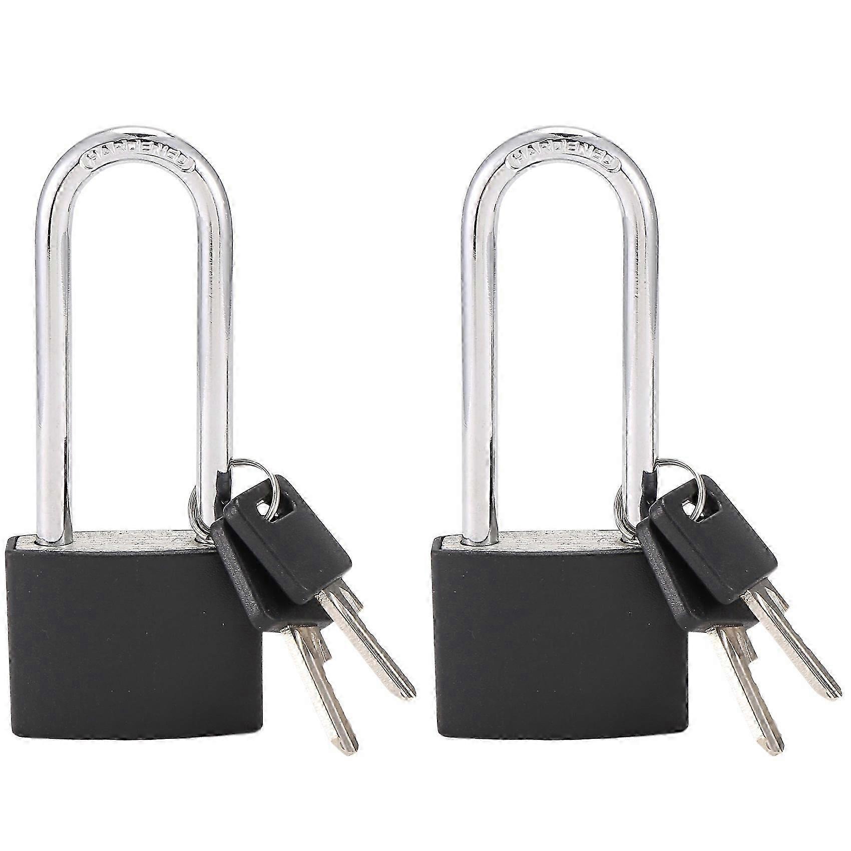 Locker Set Key Padlock, Shackle Outdoor Waterproof Lock Service with Key for Sheds, Gates, Fences, Hasp Storage,2Pcs