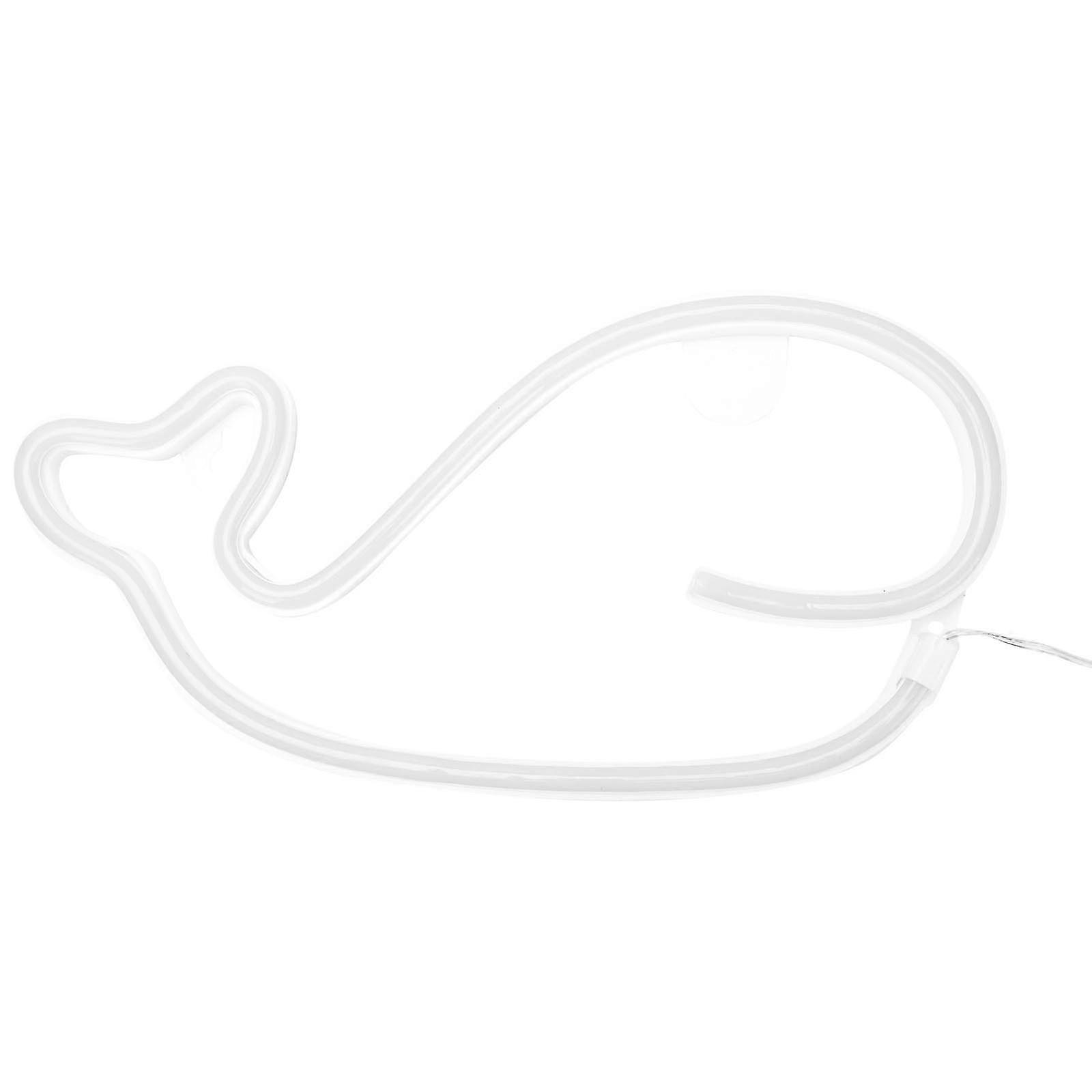 1Pc LED Whale Shape Lamp Decorative Neon Light Battery USB Dual-use Light