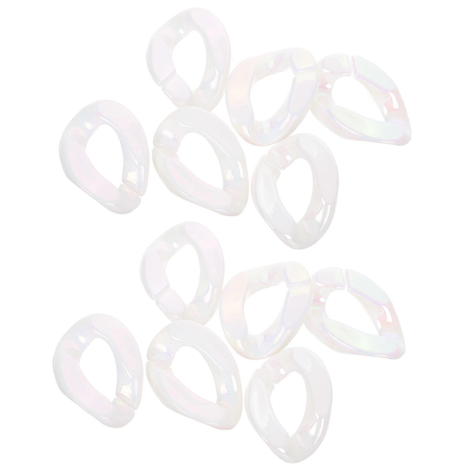 Acrylic Plastic Rings Quick Link Hooks for DIY Projects 20Pcs