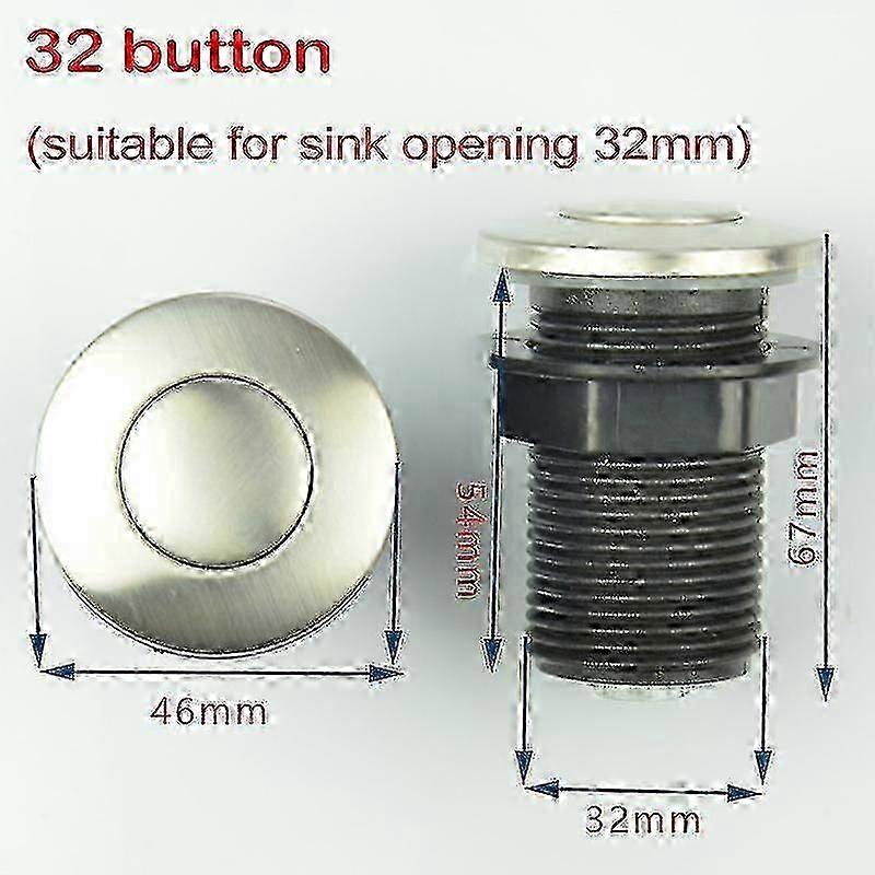 Air Switch for Garbage Disposal with 1.5m Hose, Sink Top Food Waste Disposer Push Button Replacement Edition 1128