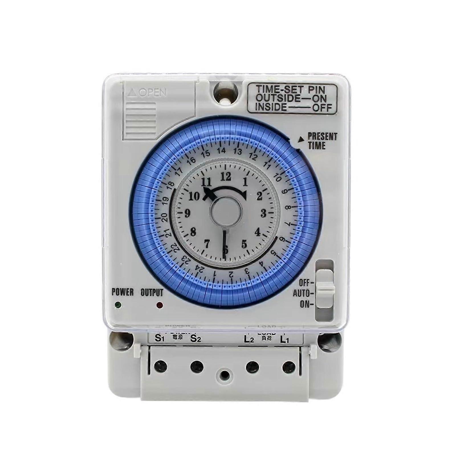 20A DIN Rail Programmable Timer Switch for Water Heater, Energy Saving, Precise Time Control