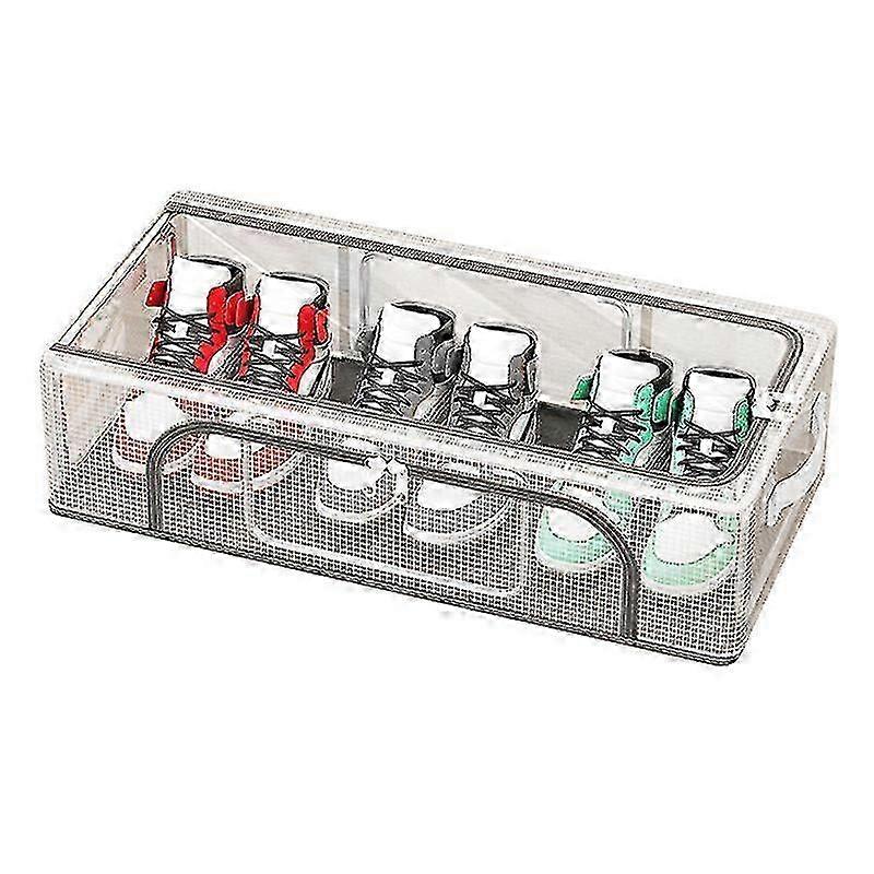 Clear Portable Multi Pair Shoe Storage Container for Closet Organization