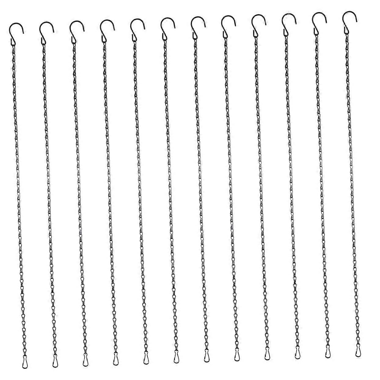 10pcs Heavy Duty Hanging Basket Chains with Hooks for Planters Bird Feeders Lanterns Outdoor Indoor