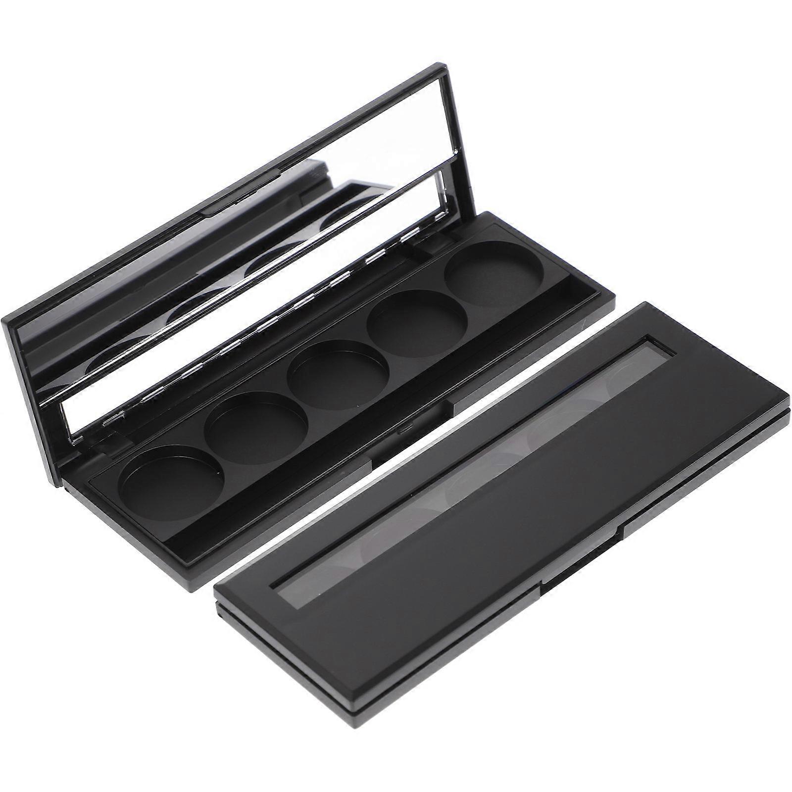 2Pcs 26mm Eyeshadow 5 Colors Empty Eyeshadow Box Eyeshadow Subpackaging Case Black