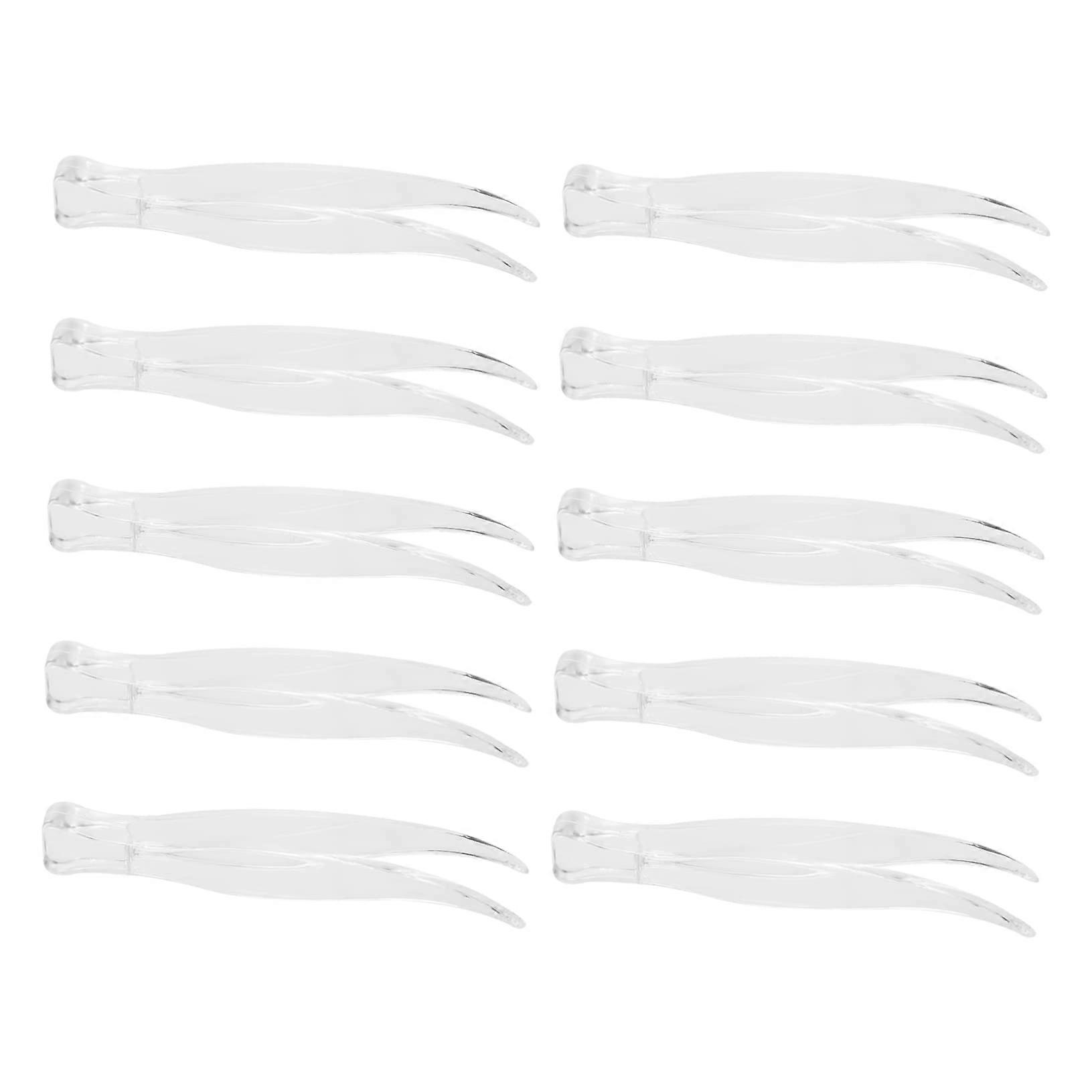 25pcs Plastic Tweezers for Lash Extensions with Precision Tip for Crafting and First Aid