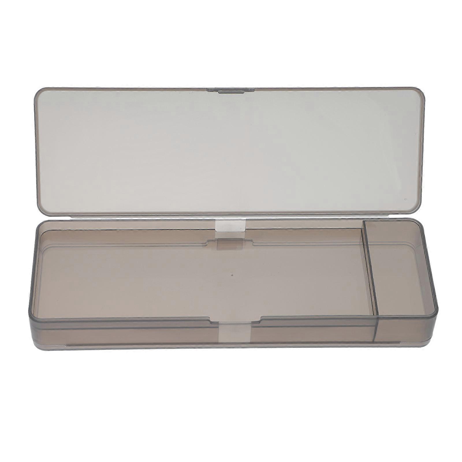 Stationery Case Plastic Storage Container for Storage 2Pcs Oblong Pencil Boxes