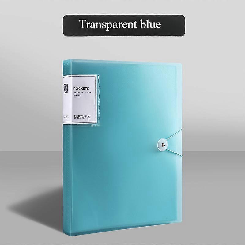 1pack, A4 Document Organizer with 100/60 Transparent Pockets - Multi-Layer Office and School Storage Folder
