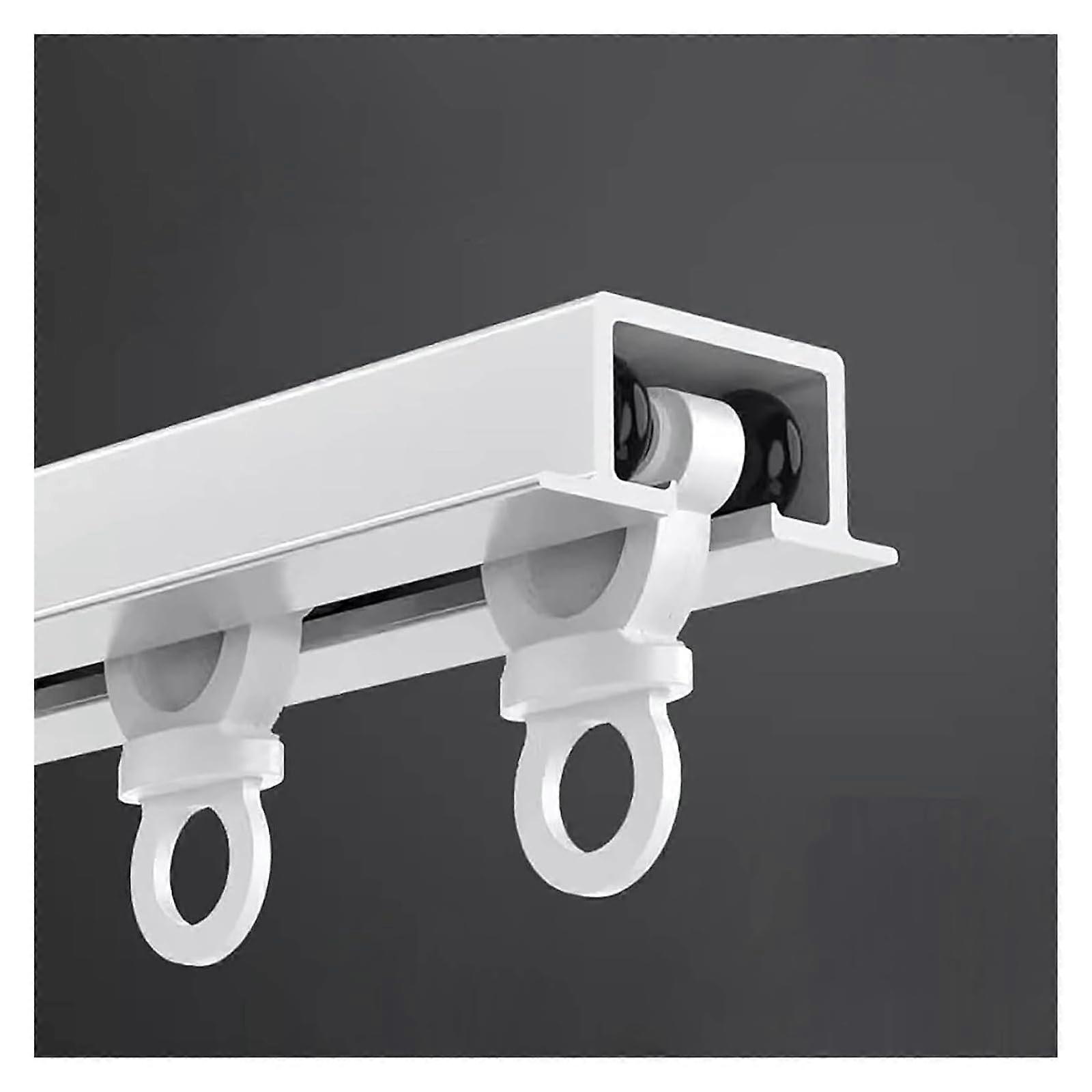 Heavy Duty Ceiling Curtain Track Rail, Recessed Ceiling Mount, Smooth Glide, 4ft White Space Divider