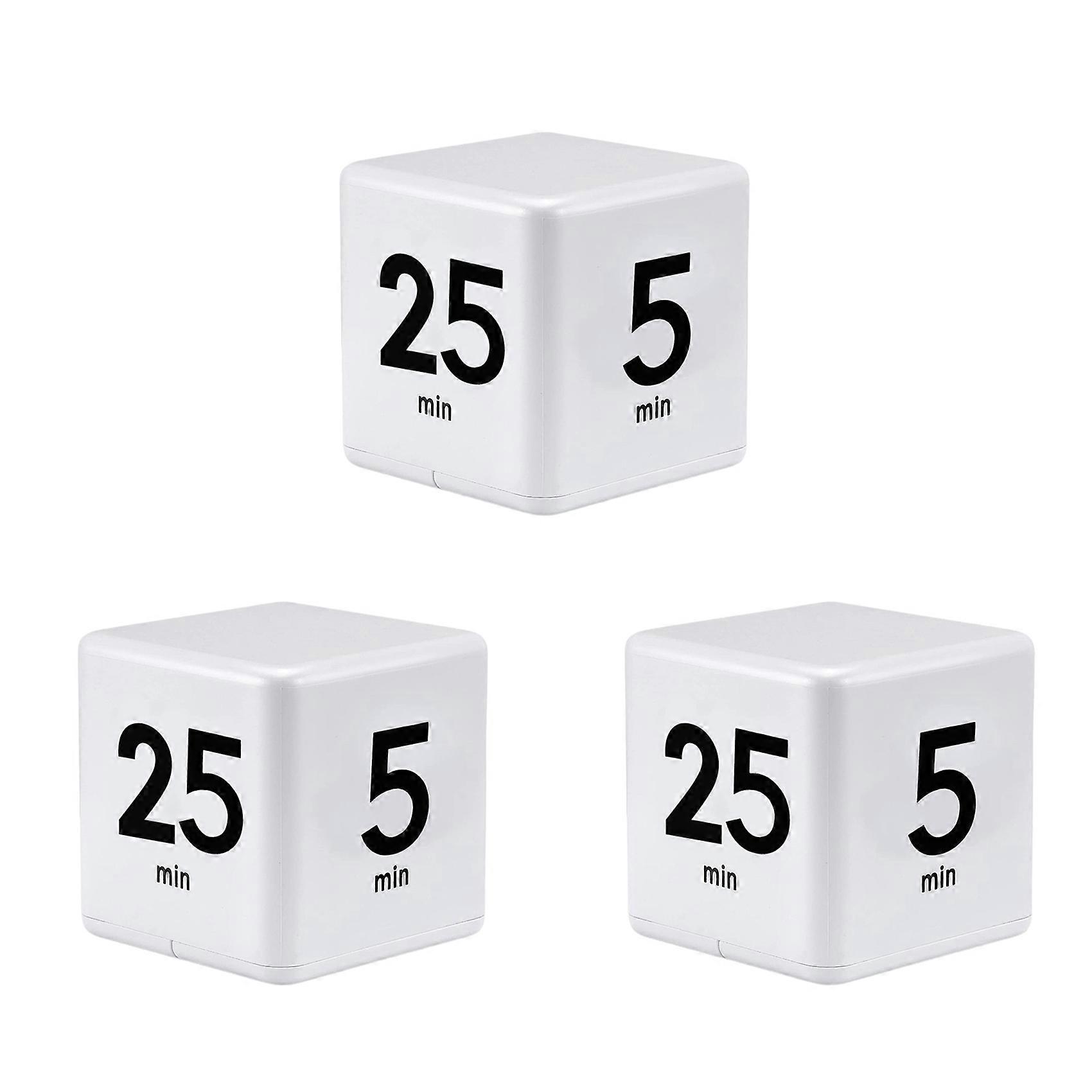3X Square Timer Kitchen Timer Time Management Timer for Gravity Sensor Flip for Time Management