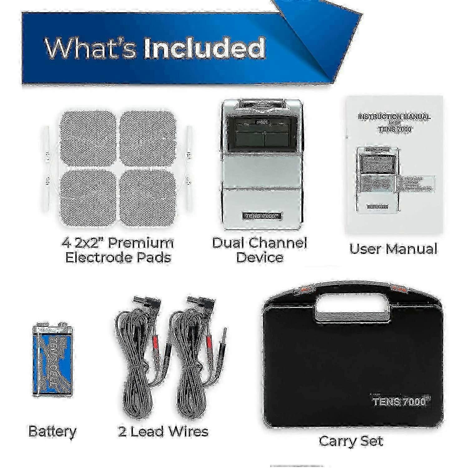 جهاز عشرات 7000 ديجيتال مع ملحقاته - جهاز تنز محفز العضلات