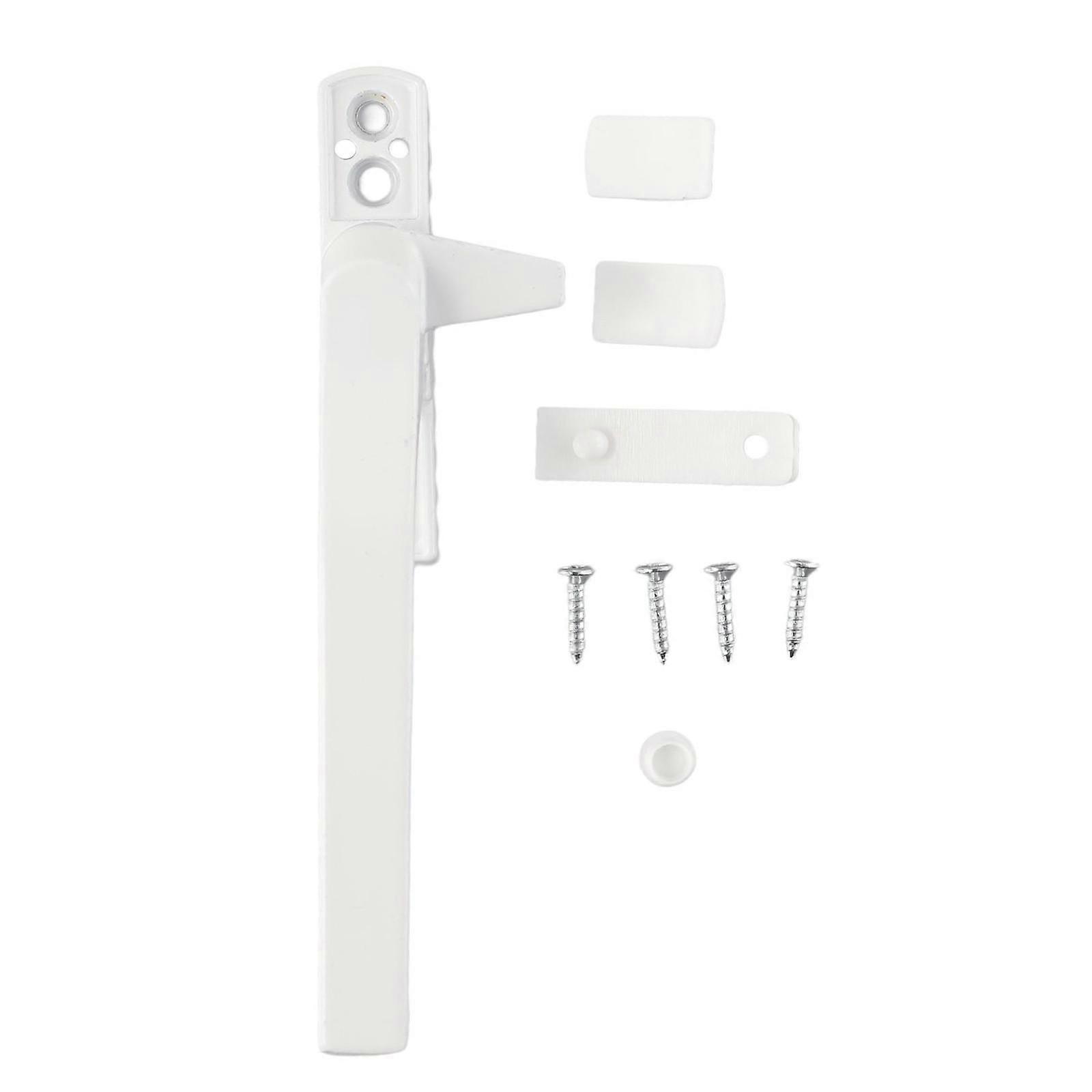 Rotating Movement Handle Secure Closing White Aluminum Alloy