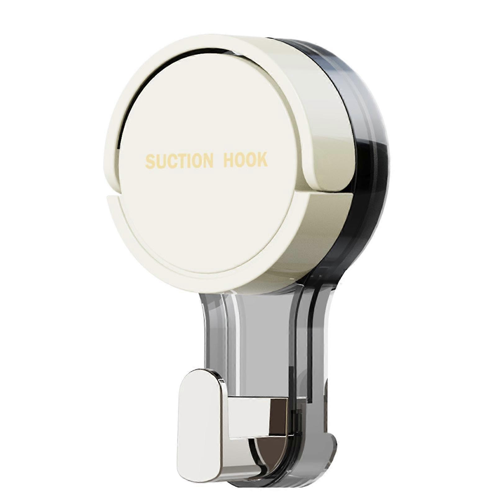 Suction Shower Hooks with Powerful Vacuum Adhesion, Removable Waterproof Wall Hooks for Bathroom and Kitchen