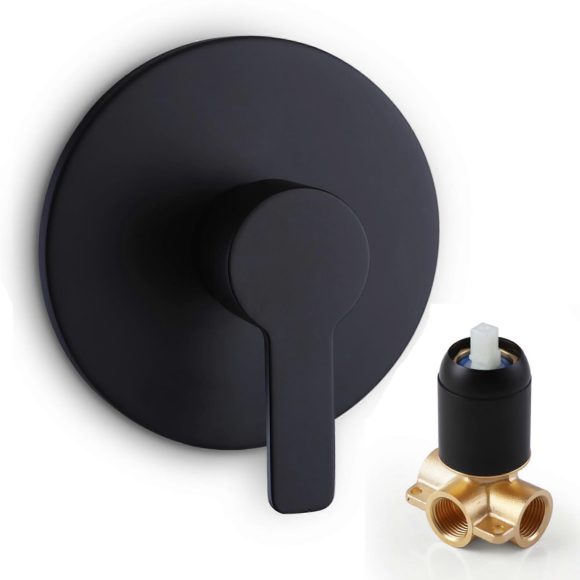 Shower Mixer Valve Matte Black Solid Brass Single Handle Wall Mount cUPC Certified