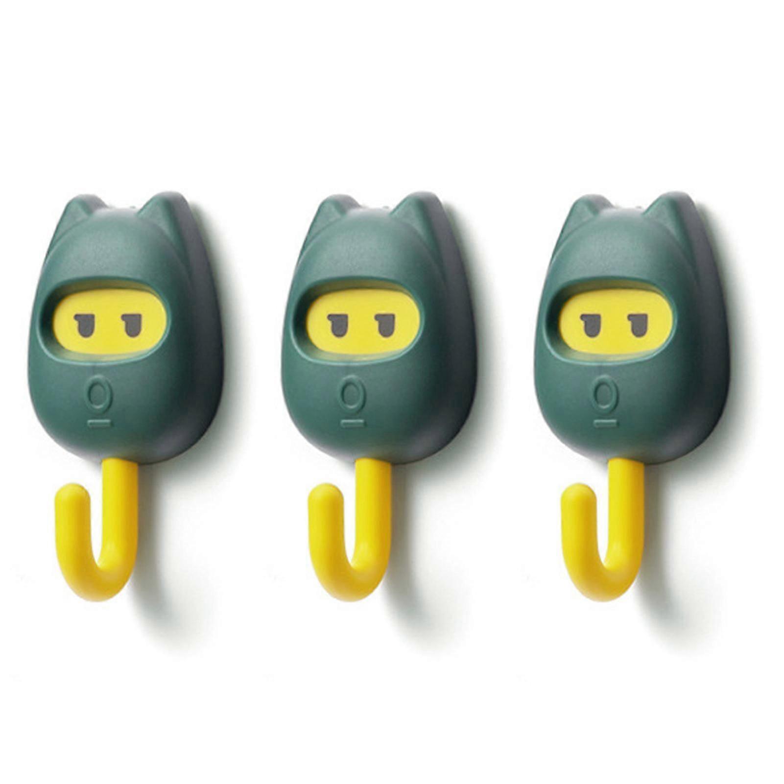 1 Set Wall Hooks Multi-function Wide Application Plastic Self Adhesive Wall Coats Hanger For Home