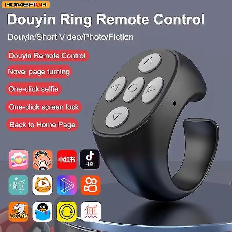 Portable Bluetooth Remote Control Self-Timer for Mobile Phone Video Shooting Short Video PageTurning Device with Selfie Function