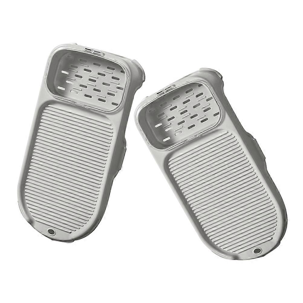 Ergonomic Hand Washing Board with Soap Holder for Laundry Use 2Pcs