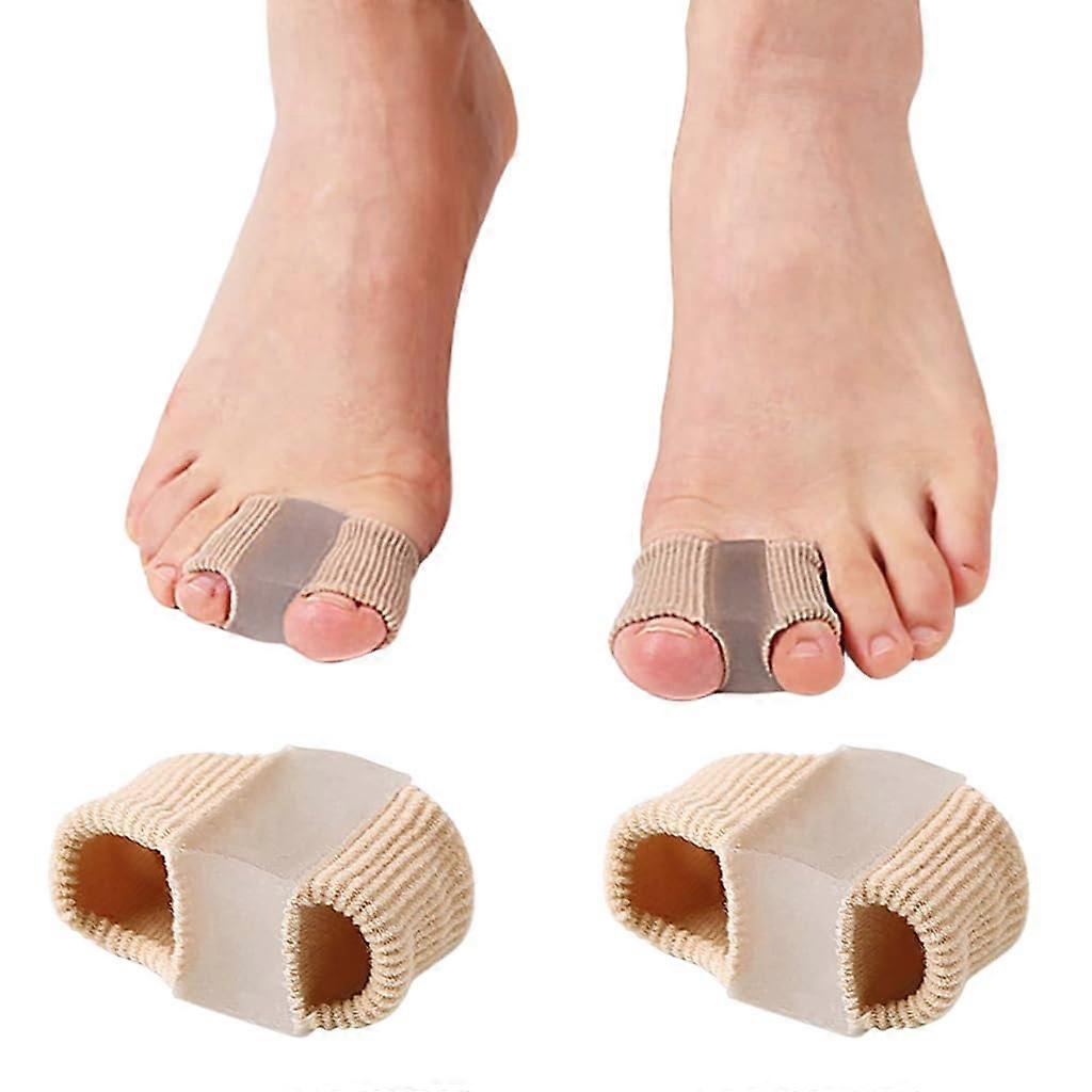 Toe Separator Bunion Corrector with Breathable Fabric for Big and Second Toe Alignment, 2 Pack