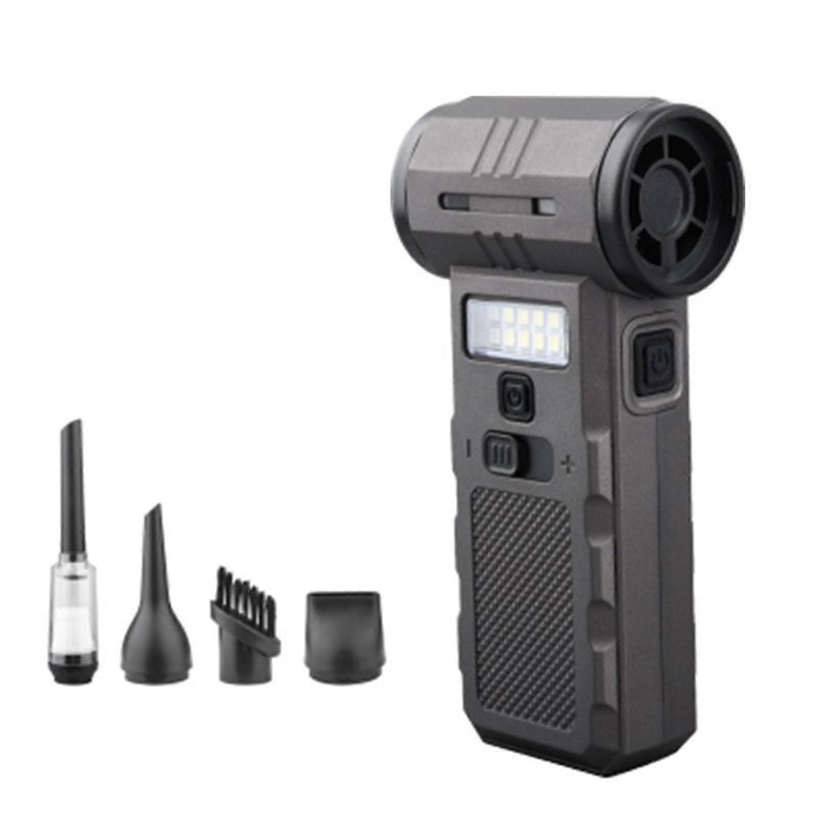 Cordless Air Duster with LED Light, Adjustable Speed, USB Rechargeable Computer and Keyboard Cleaner