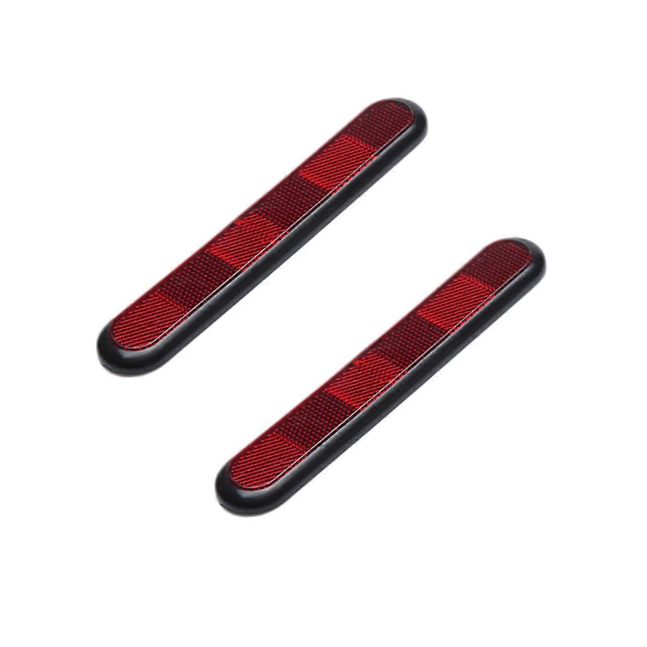 2pcs Car Reflective Sticker  Brightness AntiCollision PVC Rear Bumper Protector Strip