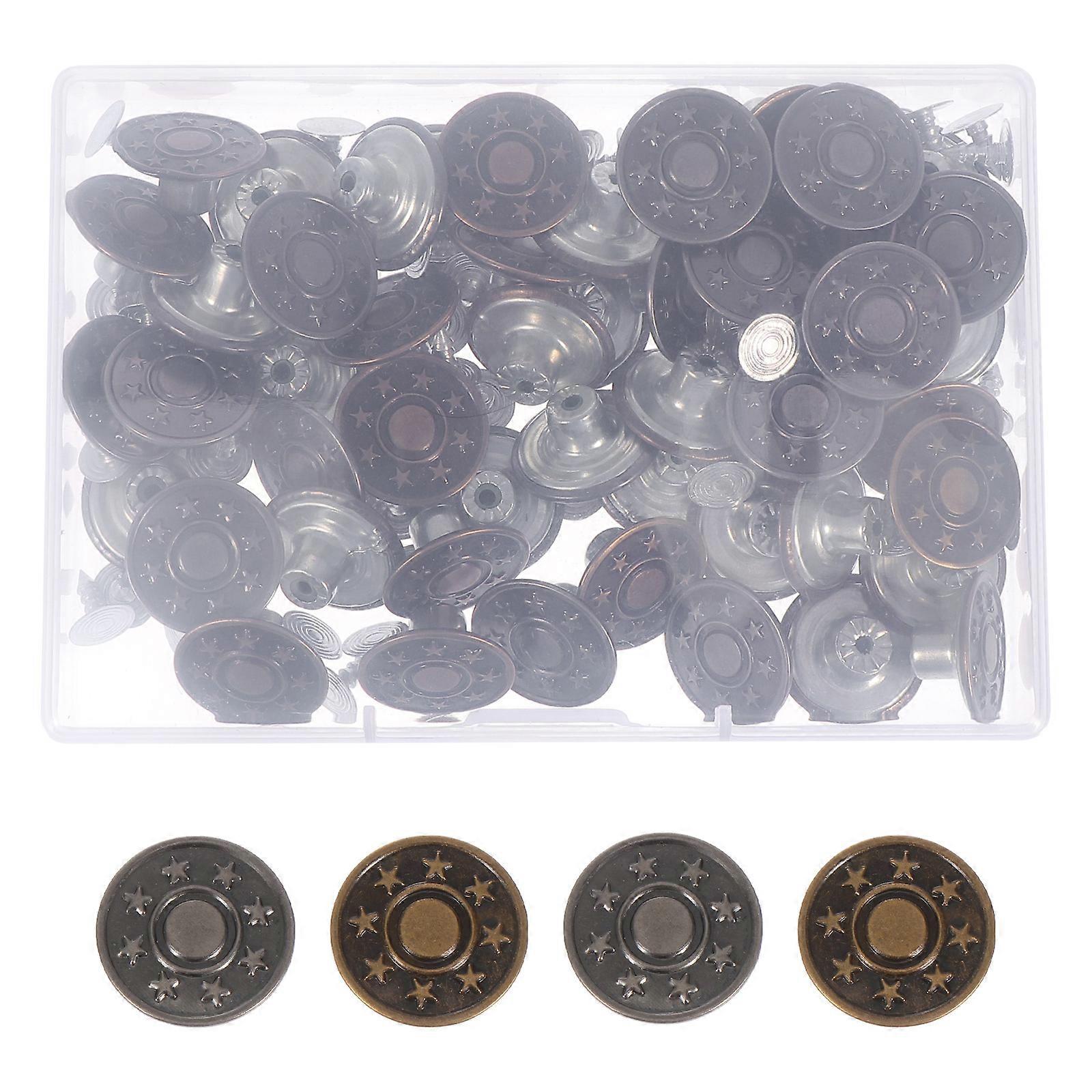 Buttons for Clothing Repair 50Sets with Storage Box