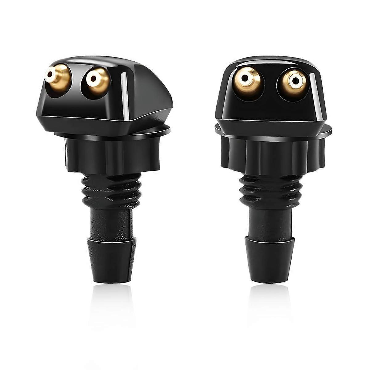2PCS Universal Dual Spray Windshield Washer Nozzles Front Car Wiper Replacement Weather Resistant