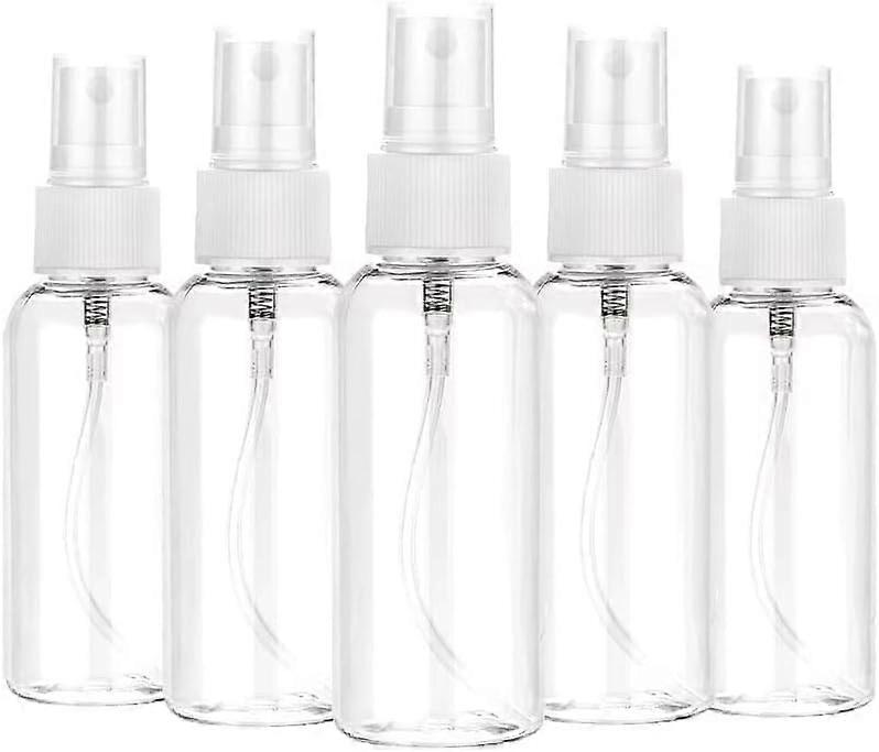 5pcs 100ml Clear PET Plastic Spray Bottles Refillable Travel Size Empty Perfume Containers