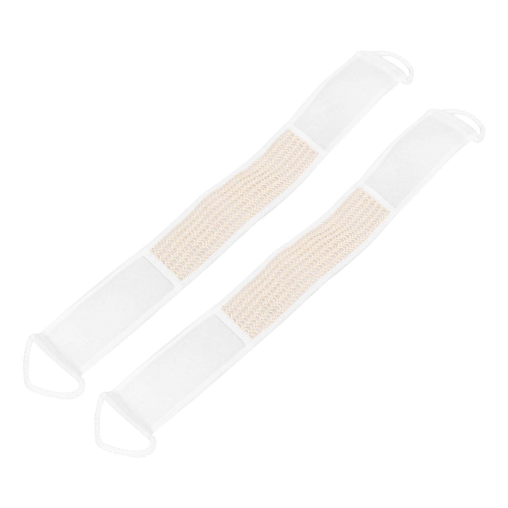 Back Scrubber 2pcs Double Sided Exfoliating Bath Strap with Extra Long Reach for Shower Spa