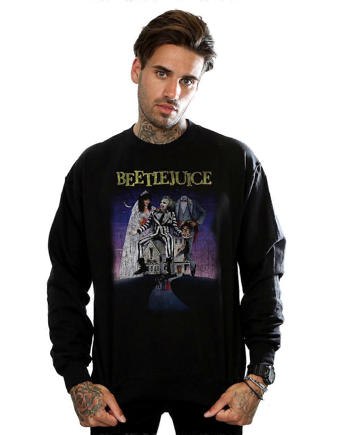 Beetlejuice Men's Distressed Poster Sweatshirt