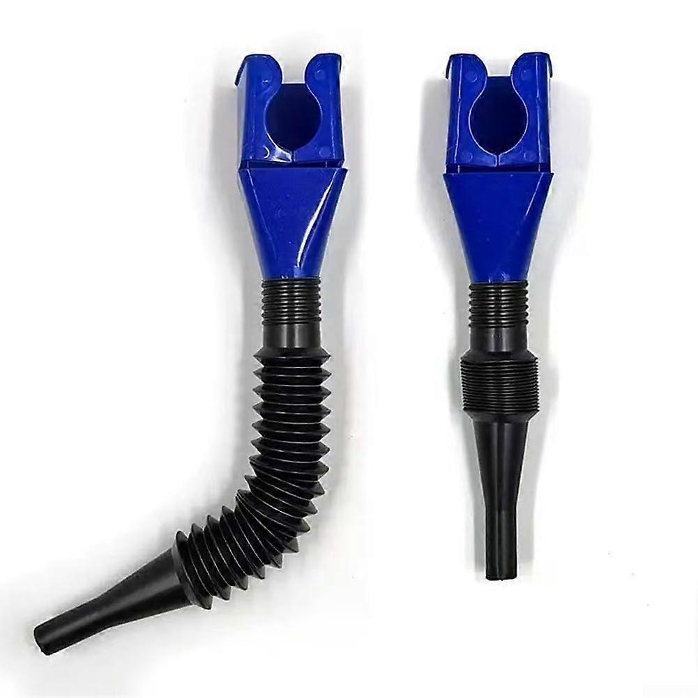 Square Plastic Fuel Funnel for Controlled Liquid Transfer, Spill Proof Durable Oil Pouring Tool Blue