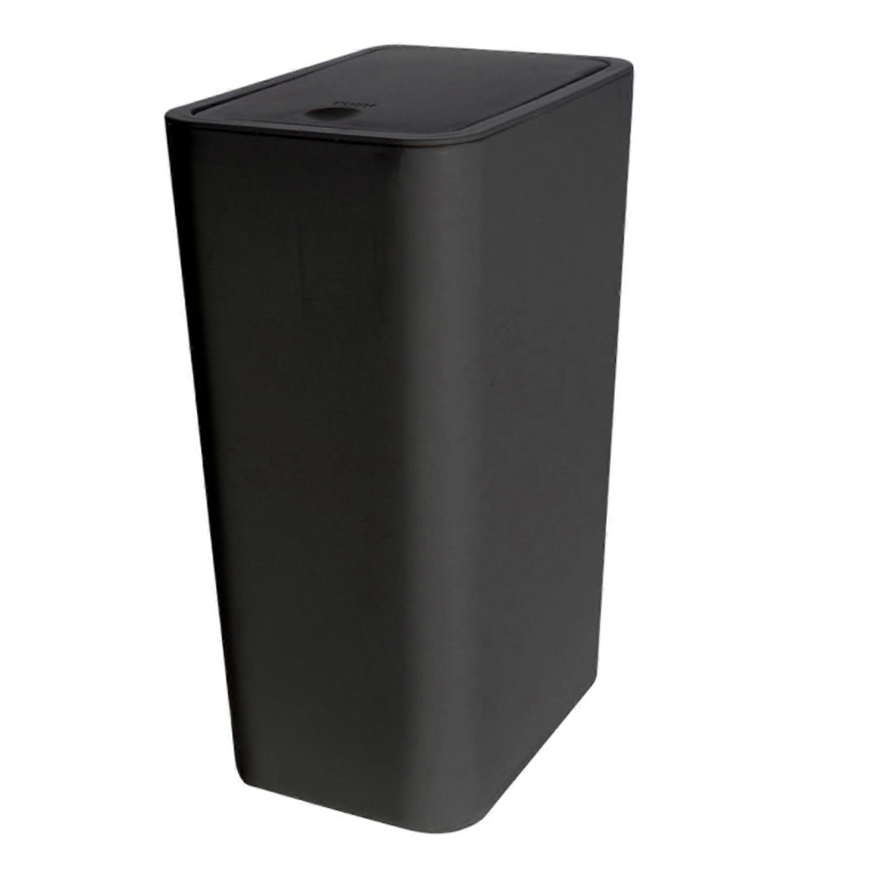 Small Bathroom Trash Can with Lid, Plastic OdorBlocking Press , Compact Waste Bin for Kitchen