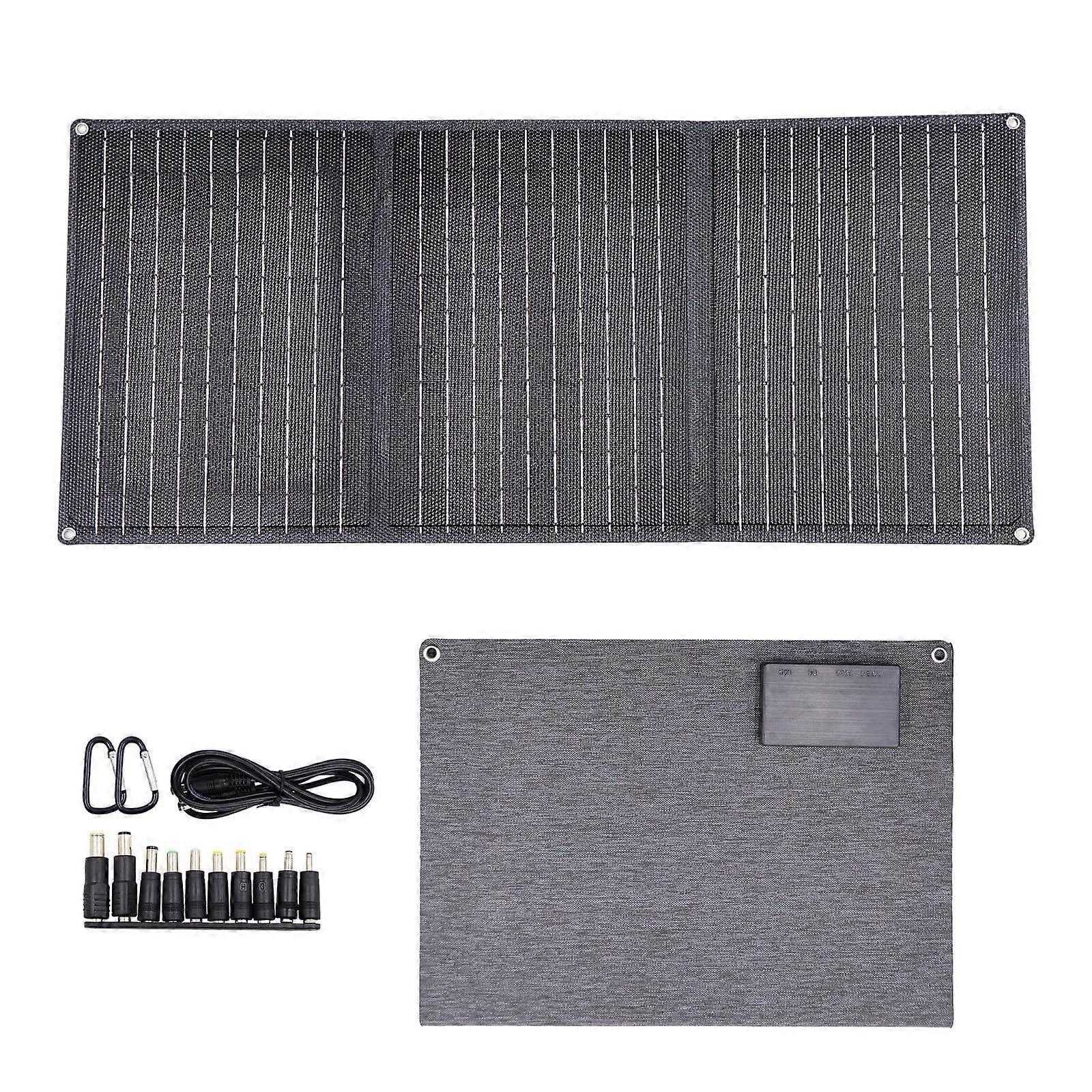 30W Portable Solar Panel for Camping, Foldable Waterproof FastCharging USBC and DC Outputs