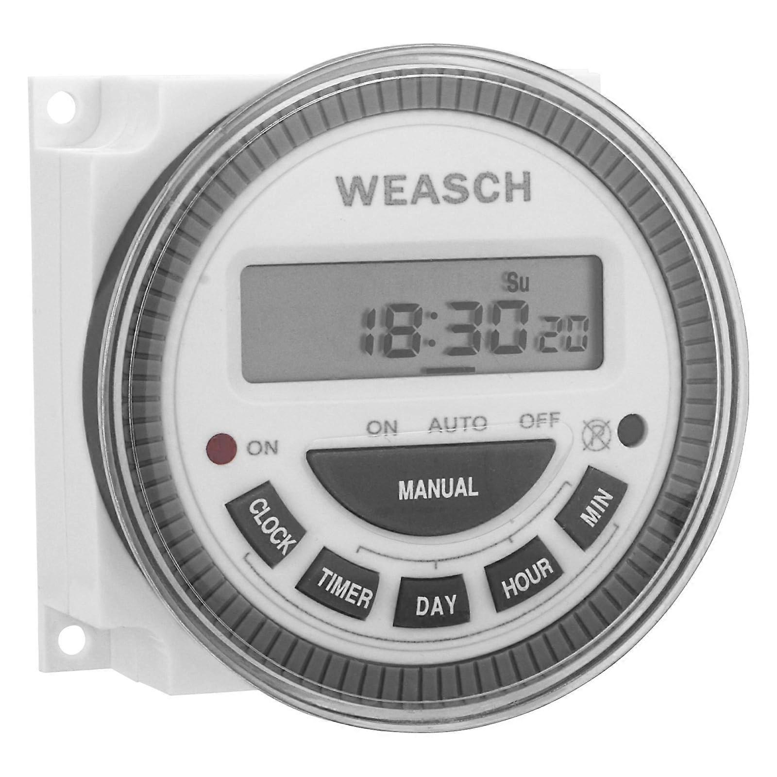 Digital Programmable Timer Switch 12V 16A LCD Time Relay with Weekly Scheduling and Battery Backup