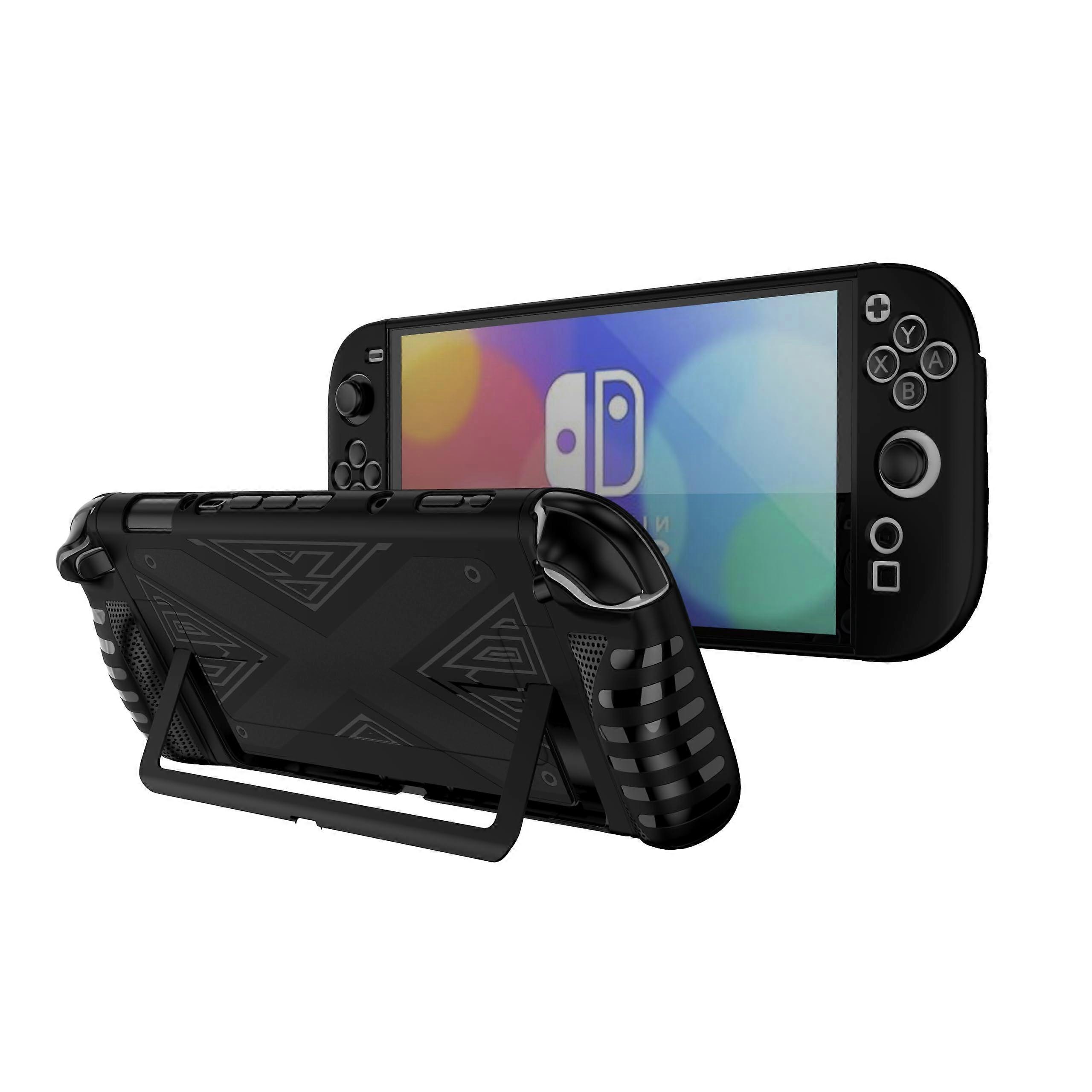 Case Set with JoyCon Grips, Screen Protectors, Detachable Shell, Black for Nintendo Switch 2